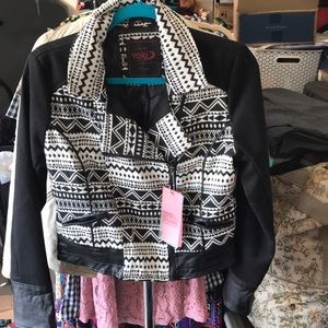 Black and white print jacket
